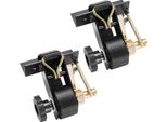 Succebuy Cinghie Di Tensionamento Per Portascale, Fissaggio In Tubo Quadro Nero, 38 Mm X 2,25 M, Cinghie A Cricchetto Con Doppio Gancio A J, Portata 226,8 Kg, Chiusura A Fibbia (Confezione Da 2) Per Portatutto