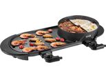 Vevor Hot Pot Con Grill, 2200 W 2 In 1 Griglia Elettrica Senza Fumo E Pentola Calda, Pentola Coreana Bbq Shabu Con Doppio Controllo Della Temperatura Separato E Padelle Antiaderenti