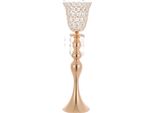 Set Di Portafiori Per Matrimonio, Design Moderno In Ferro E Vetro, 6 Pezzi, Oro