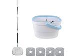 Set Di Mop, Testa Girevole A 360°, Design Per La Separazione Delle Acque Reflue, Bianco