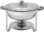 Chafing Dish, Capacità 5 Litri, Struttura In Acciaio Inox, Argento