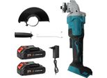 Smerigliatrice Angolare, Motore Brushless, Velocità Regolabile, 2 Batterie + 1 Caricatore