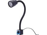 Lampada Da Lavoro, Base Magnetica, Braccio Flessibile, Nero