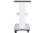 Carrello Da Salotto, Design Moderno, Mobilità A 4 Ruote, Bianco