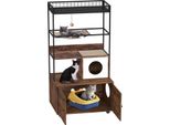 Recinto Per Lettiera Per Gatti, Design Multifunzionale, Struttura Robusta, Come Illustrato