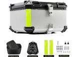 Bauletto Per Moto, Capacità 65L, Design Impermeabile, 65L-SILVER