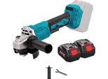Smerigliatrice Angolare, Motore Brushless, Design Ergonomico, 2 Batterie, Eu