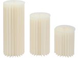 Colonne Decorative Cilindriche - Set Di Piedistalli In Cartone - 3 Pezzi - Pieghevoli - Per Tavoli Da Matrimonio E Da Dessert - Altezza 60-100 Cm - Giallo Chiaro
