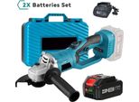 Smerigliatrice Angolare Elettrica, Motore Brushless, Velocità Regolabile, Con 1 Batteria