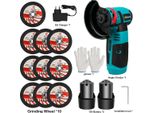 Smerigliatrice Angolare, Motore Brushless, Protezione Regolabile, Set Di 2 Batterie