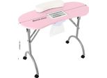Tavolo Da Manicure, Aspiratore Per Unghie Integrato, Design Resistente, Rosa