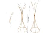 Piantana Per Fiori, Struttura In Ferro Resistente, Possibilità Di Scegliere Tra Diverse Altezze, Oro
