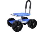 Panchina Da Giardino, Regolabile In Altezza, Design Ergonomico, Blu