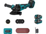 Smerigliatrice Angolare, Motore Brushless, Velocità Regolabile, Batteria 2X388VF