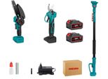 Motosega Elettrica, Motore Brushless, Lunghezza Regolabile, Set Di 2 Batterie
