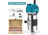 Fresatrice Per Legno, Potenza 800W, Velocità 30000 Giri/Min, Marrone