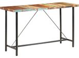 Syfax™ Set Da Bar 7 Pz In Legno Massello Di Recupero E Vera Pelle