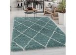 Carpetsale24 Tappeto A Pelo Alto Per Soggiorno Design Moderno A Rombi Shaggy Morbido Soffice E Accogliente, Dimensioni: 280X370 Cm