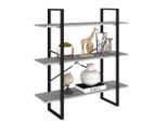Libreria In Cemento Grigio 100X30X105 Cm Materiale A Base Di Legno
