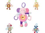 Lorelli Baby Cuddly Toy Peluche Activitiy, Gioco Da Afferrare, Anello C Dalla Nascita Rosa