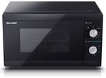 SHARP YC-MG01E-B Mikrowelle mit Grill, Mikrowelle: 800W, Grill: 1000W, 5 Leistungsstufen, schwarz