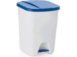 Cestino A Pedale Con Coperchio Blu, 40 Litri