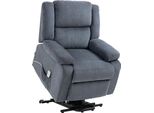 Homcom Poltrona Con Ausilio Per L'alzata, Poltrona Per L'alzata Con Tre Motori, Poltrona Tv Regolabile Elettricamente, Poltrona A Gravità Zero Con Funzione Reclinabile Incl. Telecomando, Look Velluto, Grigio, 92 X 93 X 105 Cm