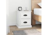 Maison Exclusive - Comodino Bianco Lucido 39X39X47,5 Cm Materiale Ligneo