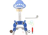 Jopassy Canestro Per Bambini 4 In 1 Basket Stand Altezza Regolabile Sistema Di Canestri Parco Giochi Calcio Porta Golf Anello Di Lancio Incl. Palline