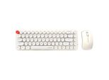 Set Tastiera + Mouse Senza Fili Mofii Bean 2.4G (Bianco E Beige)