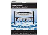 Unique Party - Decorazioni Per Torte, Congratulazioni 11-Pack SG23301 (Taglia Unica) (Nero/Grigio/Bianco)