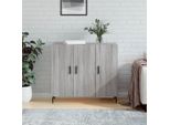 The Living Store Credenza Grey Sonoma 90X34X80 Cm Materiale Legno