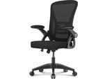 Sedia Da Ufficio - Seduta Ergonomica - Sedia Con Braccioli Ribaltabili A 90° - Supporto Lombare - Regolabile In Altezza - In Ferro