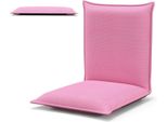 Sedia Da Pavimento Costway Con Schienale Regolabile A 6 Livelli, Sedia Da Pavimento Imbottita, Sedia Da Gioco, Lettino Relax, Divano Pigro, Portata 150 Kg, Sedia Da Meditazione Rosa