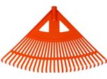 Rastrello Per Foglie Strend Pro R130, 27 Denti, 58 Cm, A Ventaglio, In Plastica, Senza Manico