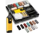 Jopassy Kit Per La Riparazione Delle Piastrelle, Con 11 Bastoncini Di Cera Colorata Per Piastrelle In Gres, Marmo Per Pavimenti E Pareti Del Bagno