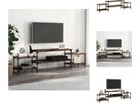 Mobile Tv Vidaxl Rovere Fumé 197X35X52 Cm Materiale A Base Di Legno - Mobili Tv