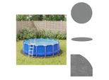 Vidaxl Panno Per Piscine Grigio Chiaro Ø366 Cm Geotessile In Poliestere - Coperture E Sottofondi Per Piscine