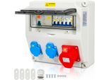 Distributore Di Corrente Jopassy Distributore Di Corrente Da Cantiere Distributore A Parete Presa Di Corrente Cee IP44 Per Cantiere 1X16A 2X230V Con Ls+Fi