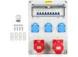 Distributore Di Corrente Jopassy Distributore Di Corrente Da Cantiere Distributore A Parete Presa Di Corrente Cee IP44 Per Cantiere 1X32A 1X16A 3X230V Con Ls