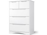 Cassettiera Bealife Con 5 Cassetti, Cassettiera, Armadio, Credenza, 72X41X94Cm, Bianco
