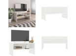 Vidaxl Mobile Tv Bianco 80X40X40Cm In Legno - Mobile Tv - Mobile Tv - Tavolo Tv - Tavoli Tv