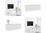Vidaxl Mobile Tv Bianco 80X34X30 Cm In Legno - Mobile Tv - Mobili Tv - Mobili Tv - Credenza