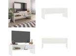 Vidaxl Mobile Tv Bianco 100X40X40 Cm In Legno - Mobile Tv - Mobile Tv - Tavolo Tv - Tavoli Tv