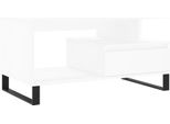 Syfax™ Tavolino Da Salotto Bianco 90X49X45 Cm In Legno Multistrato