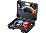 Vevor Manometro Del Refrigerante A 3 Vie Per Auto Set Di Misuratori Del Collettore Del Refrigerante, R134A-R22-R12-R502 Ac 4 Pezzi Da 5 Piedi Di Tubi Flessibili Di Carica Misuratore Del Collettore Del Refrigerante Strumenti Diagnostici Per Auto Condizionatori D'aria