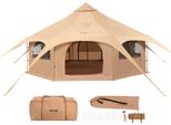 Vevor Tenda A Campana 5 X 2,8 M Tenda Yurta Tc In Cotone E Robusti Pali In Ferro Con Telo In Tessuto Oxford Tenda Da Campeggio 8 Persone Tenda Familiare 8 Finestre Tenda Di Gruppo Per Avventure All'aperto
