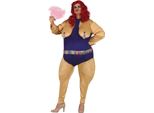 Drag Queen Fun Costume Jga Adulti Carnevale Cosplay Umoristico Travestimento Costume Colorato Festa Occasione Colorato Look Carnevale Unico Outfit, Taglia: 48 - 50 (M) Colore: Blu