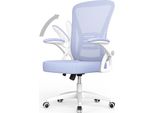 Sedia Da Ufficio - Seduta Ergonomica - Sedia Con Braccioli Ribaltabili A 90° - Supporto Lombare - Regolabile In Altezza - Viola