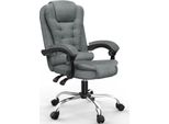 Sedia Ergonomica Per Ufficio - Sedia Da Scrivania Bigzzia Con Schienale Alto E Regolazione In Altezza - Sedia Direzionale - Sedia Reclinabile Per Ufficio, Casa - Grigio